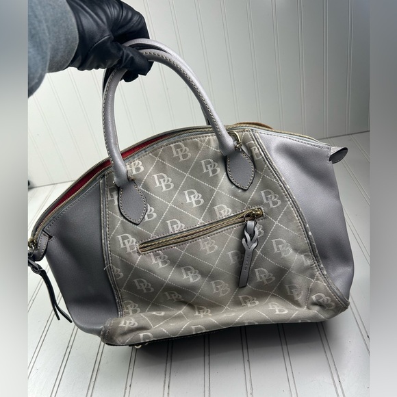 Dooney & Bourke Maxi Quilt Sydney Gray Satchel Shoulder Bag Vintage $400 - Picture 15 of 15